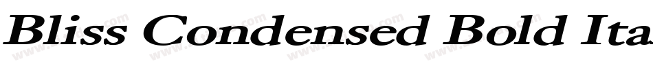 Bliss Condensed Bold Italic字体转换